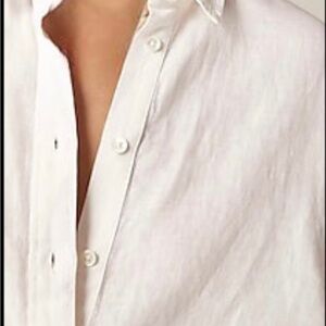 J. Crew Baird McNutt Irish linen Perfect women’s button down long sleeve shirt